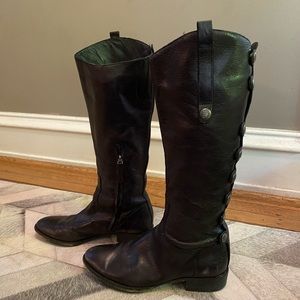 Sam Edelman black tall riding boot